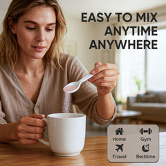 KXVUDE Relax cup with powder being stirred for smooth execution