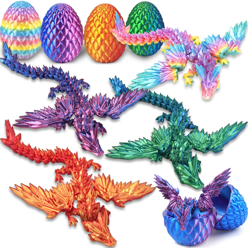 Kyerivs Easter dragon egg set with four winged eggs for display and imaginative play.