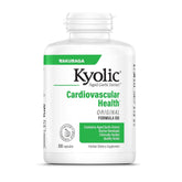 Kyolic Aged Garlic Extract bottle showing odorless, organic formula for cardiovascular support.