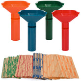 L LIKED coin wrappers set closeup with varied colors for quick counting