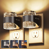 L LOHAS LED bubble night light wall plug 2-pack for gentle hallway illumination.