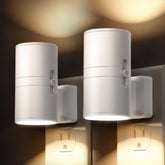 L LOHAS LED night light plug-in provides a gentle glow for cozy hallway visibility.