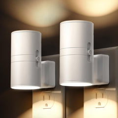 L LOHAS LED night light plug-in provides a gentle glow for cozy hallway visibility.