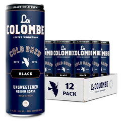 La Colombe Cold Brew Black front can showcases cafe-quality taste.