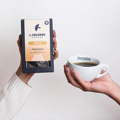 Opening La Colombe Nizza bag reveals fresh aroma for daily rituals.