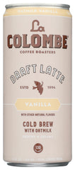 La Colombe Oatmilk Draft Latte vanilla can, dairy-free vanilla flavor for on-the-go.