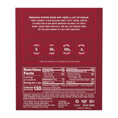 La Colombe Peppermint Mocha Draft Latte glass pouring highlights smooth taste mid-day pick-me-up.