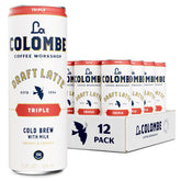 La Colombe Triple Draft Latte can front view for on-the-go enjoyment.