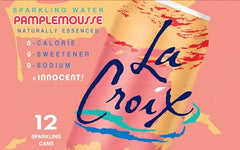 La Croix Grapefruit Sparkling Water ice-cold can on table inviting a sip.