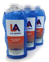l.a. looks sport xtreme hold gel pack-3 shown for intense styling control