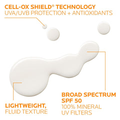 La Roche-Posay Anthelios mineral sunscreen matte finish on skin without residue