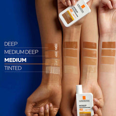 Anthelios matte finish sunscreen texture ideal as makeup base