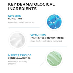 La Roche-Posay Cicaplast Gel B5 barrier-support visual suggests protective action for delicate skin.