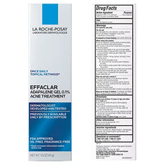 La Roche-Posay Effaclar Adapalene Gel texture close-up showing non-greasy finish.