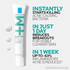 La Roche-Posay Effaclar BPO texture swirl demonstrates non-drying, oil-free formula.