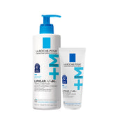 La Roche-Posay Lipikar AP+MAX bottle shown for triple repair efficiency and all-day hydration.