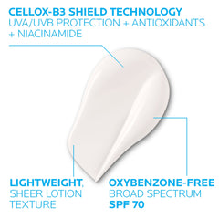 La Roche-Posay niacinamide ingredient closeup emphasizes brightening and even-toned skin support