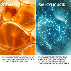 Packaging label for La Roche-Posay Pure 12% Vitamin C with active ingredients