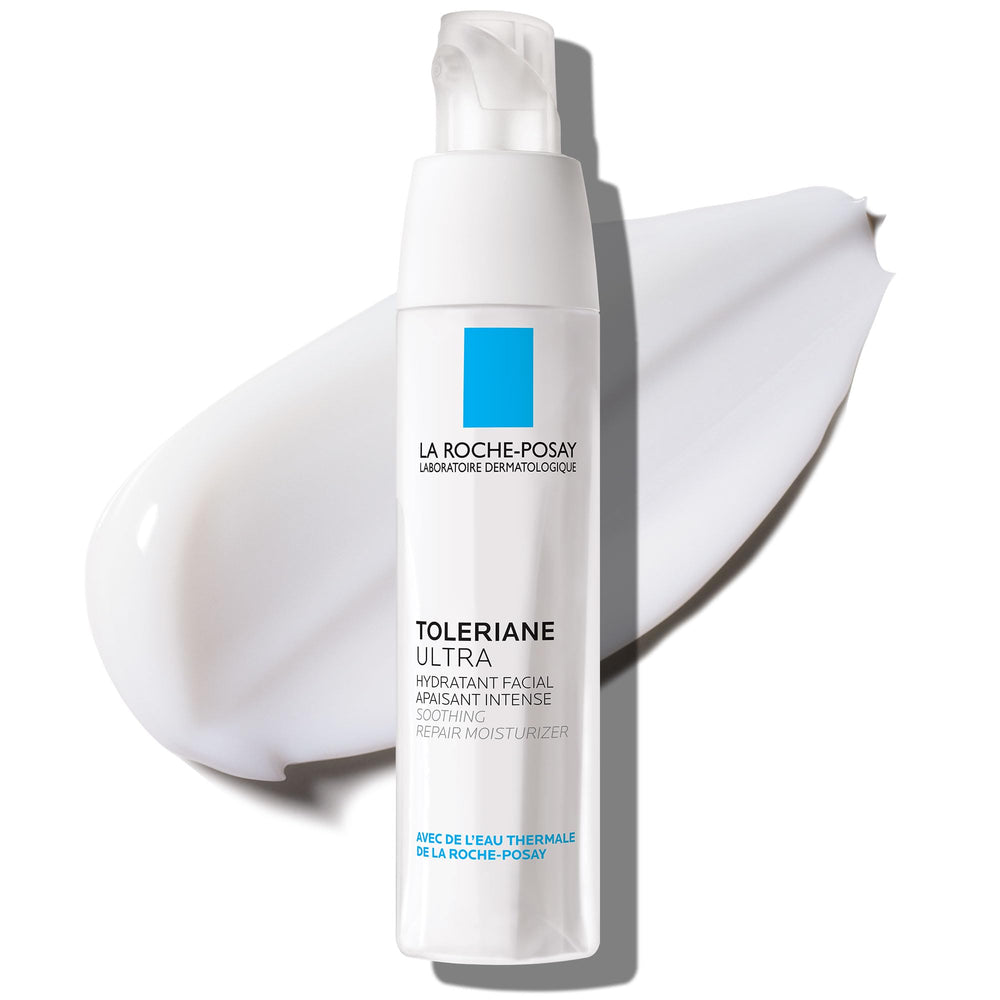La Roche-Posay Toleriane Ultra cream jar showing soothing, hydrating texture for sensitive skin