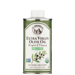 La Tourangelle olive oil bottle pour for cooking and finishing.