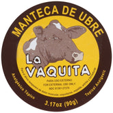 La Vaquita udder balm tin front for easy, on-the-go topical use.