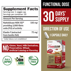 LABO Nutrition Elastin-F supports artery elasticity for healthier blood vessels.