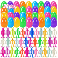Labrostar 36pack Easter eggs prefilled with squeeze toys for colorful egg hunts.