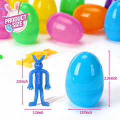 A squeeze toy visible inside an egg for interactive fun.