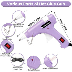 Lacoccinct hot glue gun anti drip nozzle prevents mess and waste