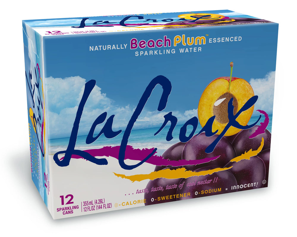 La Croix Beach Plum can close-up showing bright bubbles for a calorie-free refreshment