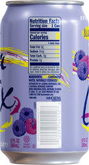 La Croix Black Razzberry label closeup highlighting natural essences and aroma.