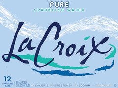Close-up of La Croix Pure bubbles and natural essences aroma