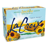 La Croix Sunshine pack front showing vibrant cans for refreshing, calorie-free hydration