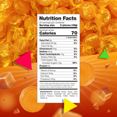 LAETAFOOD Butterscotch candy close-up shows shiny wrappers and creamy centers.