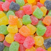 LAETAFOOD Gum Drops show a colorful fruit assortment, ideal for jars or dessert toppings.