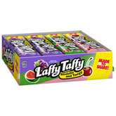 Laffy Taffy grape stretchy bar, chewy fruit flavor for quick snacking