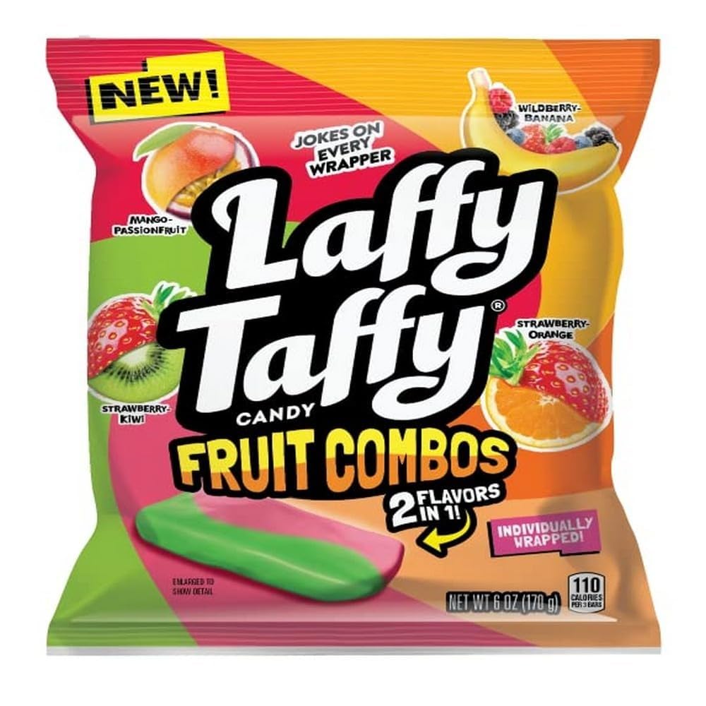 Laffy Taffy mini bars packaging ideal for on-the-go snacking and quick smiles.