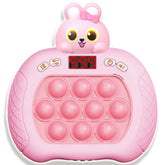 LAHAND Quick Push Pop Game rabbit front view for solo and social play