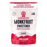 Lakanto Classic Monk Fruit Allulose bag ready for measuring in baking.