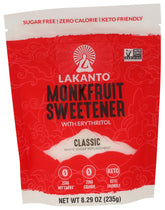 Lakanto Classic Monkfruit Sweetener bag in a bright kitchen for sugar-free baking