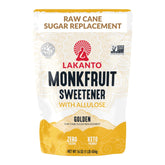 Lakanto Golden Monkfruit Sweetener 1 lb bag packaging for convenient keto sugar replacement