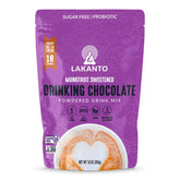 Lakanto original drinking chocolate tub ready for keto friendly indulgence.