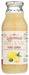 Lakewood Lemon Pure Organic juice bottle for a refreshing citrus boost at home.