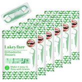 Lakeyface braces flossers with dispenser, compact box for on-the-go flossing.
