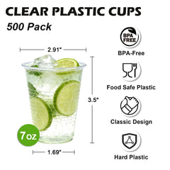 Lamosi 7 oz wavy-edge cups, crystal-clear and sturdy for cocktails or lemonade.