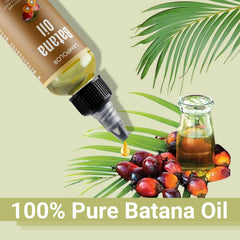 Lampolar Raw Batana Oil ingredients close-up emphasizes rich fatty acids for nourishment.