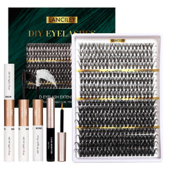 Lanciley Lash Clusters kit cover showing 320 pieces for versatile looks.