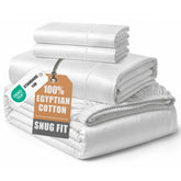 Lane Linen 100% Egyptian cotton queen sheets close-up texture for luxurious softness.