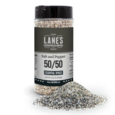 Lane's bottle close-up showing two-ingredient blend for clean, even seasoning.