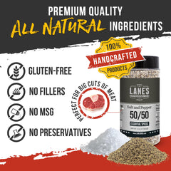 Lane's salt and pepper on roasted vegetables for enhanced aroma.